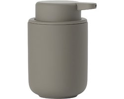 Zone Denmark Ume Zeepdispenser Dia 8,3 x 12,8 cm 0,25 liter Taupe - zeeppompje - keuken - badkamer - toilet - douche - robuust gepoedercoat aluminium