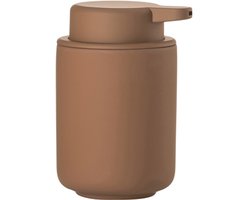 Zone Denmark Ume Zeepdispenser - Zeeppompje Vrijstaand - Zeeppomp voor Badkamer, Keuken & Toilet - Toilet & Badkamer Accessoires - 250 ml - 12,8 x 8,3 cm - Terracotta