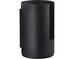 Zone Rim toiletpapier reserve rolhouder wandmodel D13.2cm H21.8cm zwart - wc rolhouder - toiletrolhouder - hangend - black