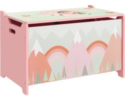 Zonekiz Kids Storage Chest-MDF-60L x 37B x 39H cm-Roze