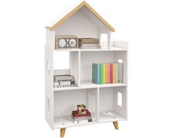 ZONEKIZ - Kinderopbergplank - Hout - 65x25x108,5cm - Wit