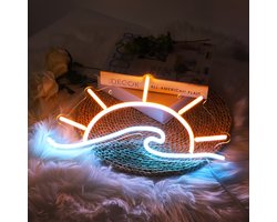Zonlicht LED Neon Verlichting - USB-aangedreven met Aan/Uit - Neon Led Lamp - Wanddecoratie voor Speelkamer & Slaapkamer - Incl Ophanghaakjes, Ideaal voor Feest, Festivals en Speciale Gelegenheden(Dimbaar)