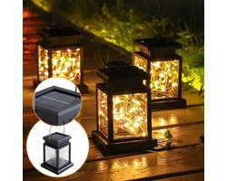 Zonne-sterrenpaleislantaarn koperdraad Sterrenpaleislantaarn warm licht 30 kralen