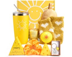 Zonnebloem Cadeausset voor Vrouwen - Verjaardagcadeau vrouw - Beterschap geschenkmanden Zelfzorgpakket Ontspanningsbadset - Kerstcadeaus voor je moeder, vrouw, beste vriendinnen, collega - Wellness Cadeau