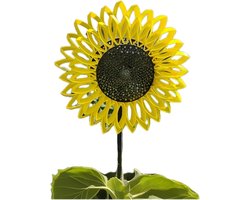 Zonnebloem Windmolen, Tuin Windmolens, 360° Draaibare Windmolen, Tuinkunst Windmolen, Spinners voor Tuin en Buiten, Gazon Patio Decoratie Cadeaus voor Tuinliefhebbers, Tuindecoratie Staken 7.6*7.6*21 In