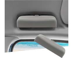 Zonnebrilhouder voor Peugeot 208 en e-208 (2020-2024) - Opbergtas, Organizer en Glazen Case in Grijs