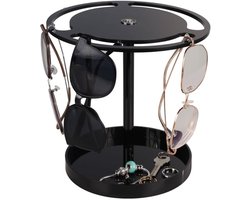 Zonnebrillenorganizer - 360 ° draaibare brilhouder met ladebasis voor tafeldressoir - nachtkastje - slaapkamer - meerdere zonnebrilopslag - opbergruimte