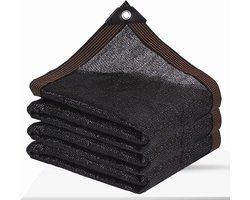 Zonnedoek - Zonnescherm Doek Voor Tuin - 90% Schaduw Net - Duurzaam Ademend Mesh - Met Oogjes 6x10 Voet - 1 Stuk Zwart - Voor Kas Terras Kippenhok