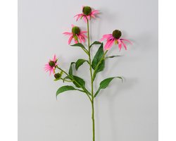 Zonnehoed - felroze - zijden bloemen - 3 stelen - onderhoudsvrij - 73 cm - kunstbloemen