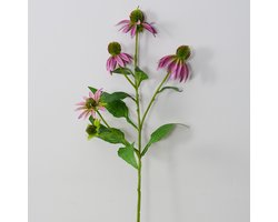 Zonnehoed - paars - zijden bloemen - 3 stelen - onderhoudsvrij - 73 cm - kunstbloemen