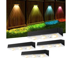 Zonnelampen Buiten - LED Verlichting - Tuin Verlichten - Twaalf Lichtmodi - Vier Stuks - Meerkleurig