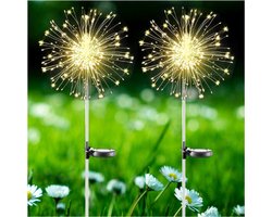 Zonnelampen-Voor-Buiten-Tuin-2-Stuks-120-Leds-Vuurwerkverlichting-Op-Sone-Energie-Tuindecoratie-Waterdicht-Voor-Gazon-Paden-Terrassen-Balkon-Kerstdecoratie-Warmwit-Energieklasse-A+++