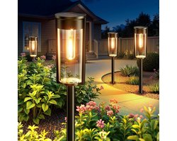 Zonnelampen voor buiten tuin - Set van 4 stuks