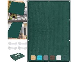 Zonnescherm Doek 1.8x6m - 98% UV-bescherming - Wind- en Waterdoorlatend Schaduwdoek Tuin & Terras Donkergroen