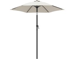 Zonnescherm Parasol voor Tuin en Terras - Inklapbare Strandparasol in Zandwit