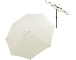 Zonnescherm voor Parasol - Vervangend Zonnescherm voor Parasol - Waterdichte en UV-Bestendige Stof - Wit