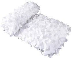 Zonneschermnet - 3×4m - Camouflagenet Zonneschermnet - Jachtcamouflagenet - Decoratief - Rechthoekig zonneschermontwerp - Zonneschermnet - Camouflagezonnescherm - Wit
