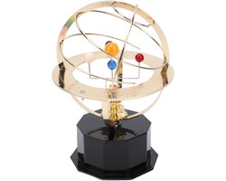 Zonnestelsel Model - Planetarium Decoratie - Educatief Leren - Interactief Roterend - 16x11cm - Goud
