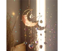 Zonnevanger Kristal Maan - Raamdecoratie Hanger en Ornament voor Slaapkamer, Auto, Huis en Tuin