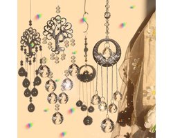 Zonnevanger met engelkristal en levensboom design voor ramen, slaapkamer en tuin