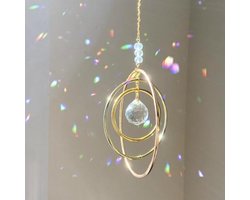 Zonnevanger voor ramen - Hangende raamdecoratie met glazen prisma's voor betoverende lichteffecten