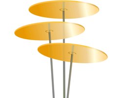 Zonnevangers Cazador Del Sol - tuin decoratie voor buiten - Geel Ø200mm x 175cm Set3