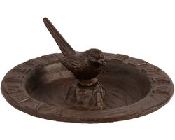Zonnewijzer Met Vogelbad - Drinkbak - Ø25x10 cm Bruin Esschert Design