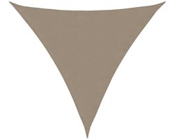Zonnezeil - Driehoek - XXL - 6 x 6 x 6 m - Taupe - Oxford Stof met PU-Coating - Waterbestendig & UV-bestendig - Groot Schaduwdoek voor Tuin, Terras en Lounge - Inclusief Bevestigingstouwen