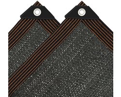 Zonnezeil Rectangular - 90% Zonwering - 2x3 m - Zwart - Stof