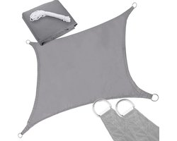 Zonwering - schaduwdoek- antraciet - waterafstotend- rechthoek - 3X2M