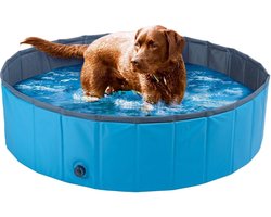 ZOOFARI® | Hondenzwembad | 120 x 30 cm | Hondenbad | Dog pool | Zwembadje voor huisdieren | PVC | Blauw | Inclusief opbergtas