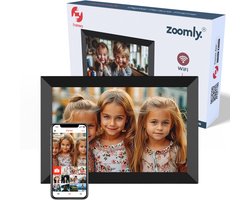 Zoomly® Digitale Fotolijst Full HD 1920*1200p - Met Wifi en Glazen Display - 10.1 inch - Frameo App - 32GB - Digitale Fotokader - Energiezuinig - IPS Touchscreen