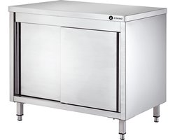 ZORRO Werktafelkast ZAS 120/60 – RVS Onderkast met Werkblad – 120x60x85 cm – Gesloten Opslag – Horeca