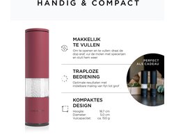 zout en peper molen set van 2 handmatige met verstelbare keramische molen van grof naar fijn I Designer kruiden molen set (Nude)