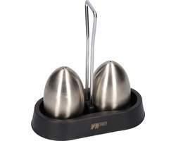Zout en peper stel - Peper en zout strooiers - Kruidenstrooiers set - Tafelaccessoires - Stalen peper en zoutstel - Schattig design - Navulbaar en praktisch - Decoratief en functioneel - Perfect als cadeau - Ideaal voor ontbijt en paasdecoratie - Ma