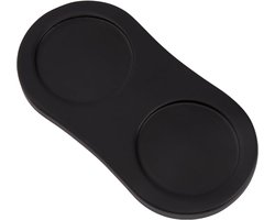 Zout- en pepermolen dienblad - 16 x 8,1 cm - houten pepermolen rusthouder - eettafel beschermer - shakers zout accessoires - voor 2 molens keuken opslag woondecoratie ambachten - zwart