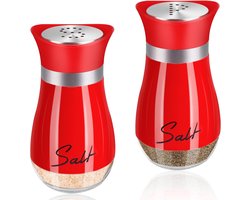 Zout- en peperstrooier, 2 stuks, zoutstrooier, peperstrooier, kruidenstrooier, roestvrij staal, strooier, zoutvaatje met deksel, voor keuken, kooktafel, camper, camping, BBQ
