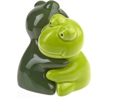 Zout- en Peperstrooier Set - Licht/Donkergroen - Keramiek - Voor Tafeldecoratie en Cadeaus