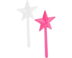 Zout- en Peperstrooiers Set van 2 Stuks voor Keuken, Restaurant en Feest, Toverstaf Design, Kruidenstrooiers van Robuust Plastic.
