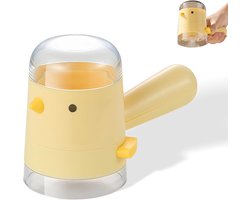 Zout- of peperstrooier, navulbaar kruidenpotje, leuk keukenaccessoire, klein kruidenpotje geschikt voor op tafel of tijdens het koken, combineert decoratie en functionaliteit (geel).