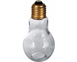Zout/peper strooier dispenser - gloeilamp vorm - 11 cm - glas - keukendecoratie