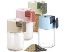 Zoutstrooier - 4 Stuks - 100 Ml - 0,5 Gram Nauwkeurige Meting - Mini Zoutstrooier - Voedselstrooier - Zout- En Pepermolen - Kan Worden Gebruikt Als Zoutstrooier, Suikerstrooier
