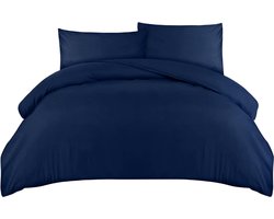 ZRSS® Dekbedovertrek 200x200 - Tweepersoons Dekbed - Set met Kussensloop - Zachte Microvezel - Blauw