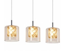 ZRSS® Eettafel Lamp - Hanglamp Eetkamer - Moderne Kristal - Design Lamp Keuken en Slaapkamer - 3 Stuks - Hoogte Verstelbaar - Zonder Lamp