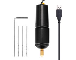 ZU36 Mini draagbare elektrische boormachine 5V USB-perforator, draagbaar slijpgereedschap, harsboor voor sieraden parelhout kunststof doe-het-zelf knutselen graveren perforeren