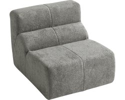 Zubaliya Lichte Grijze Fauteuil - Wolkenzachte Lounge Stoel In Regenboog Fluweel - Geen Montage Nodig