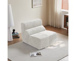 Zubaliya Wolkenzachte Fauteuil - Luxe Regenboog Fluweel Stoel - Witte Enkelzitter Geen Montage