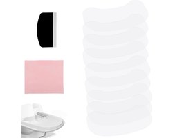 Zuignapstickers Kinderstoel - Lade Bevestiging - Voorkom Knoeien - Gladde Laden - 6 Stuks - Transparant Zwart Roze