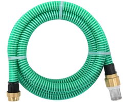 Zuigslang met messing koppelingen 1,1'' 5 m PVC groen