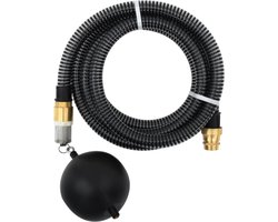 Zuigslang met messing koppelingen 1,1'' 5 m PVC zwart